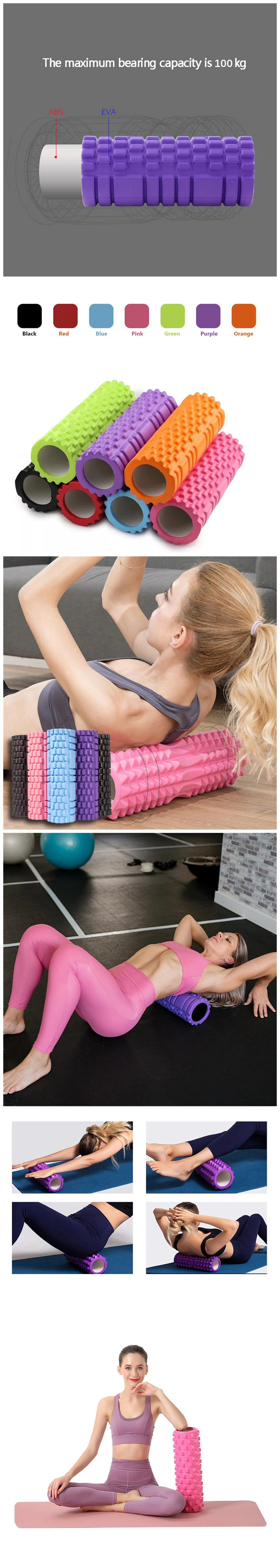 High Density EVA Hollow Customizable Logo Yoga Foam Roller for Muscle Massage