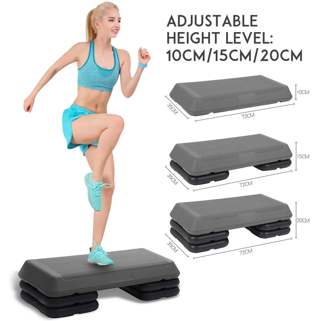 Fitness Aerobic Step 3 Level Adjustable Non-Slip Cardio Yoga Pedal Stepper Gym Workout Exercise Fitness Aerobic Step Equipment