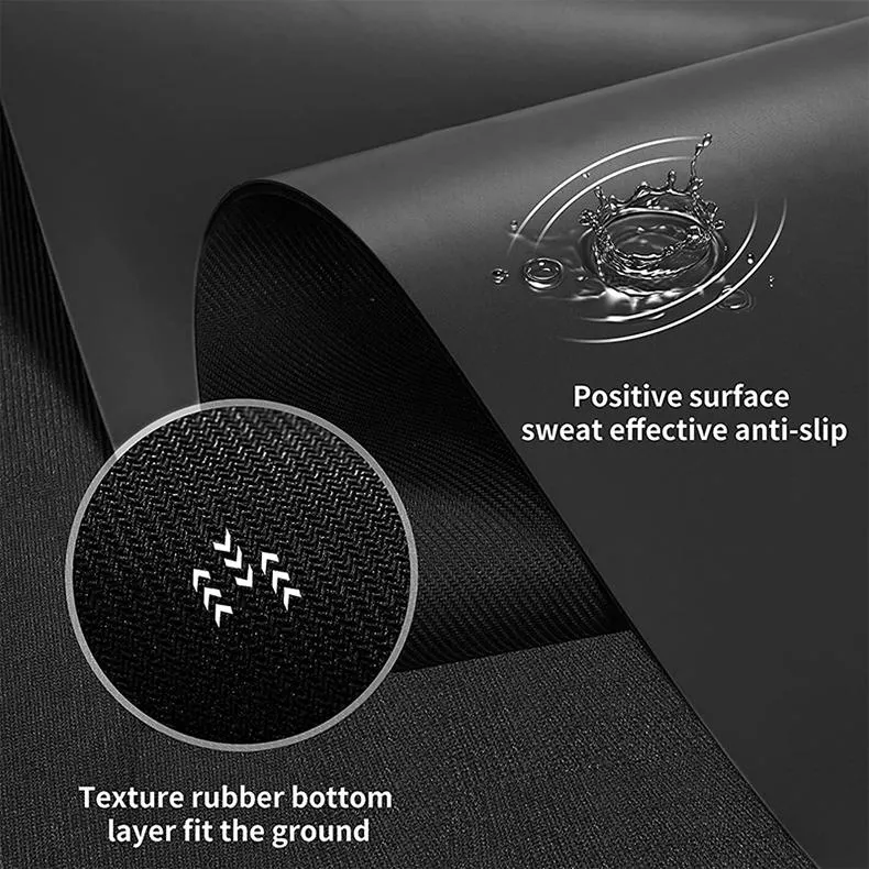 Rectangular Fitness Leather Vegan PU Yoga Mat Customizable Design Custom Logo Gym Mat Yoga with Bag