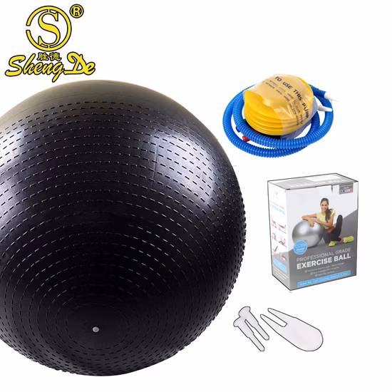 버스트 방지 효과가 있는 체조 운동을 위한 맞춤형 색상의 친환경 PVC 요가볼